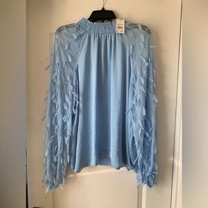Cato brand  blouse with sheer sleeves!   NWT Size XL